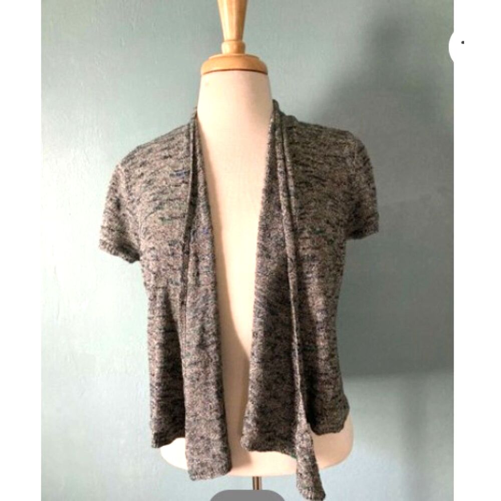 Eileen Fisher short sleeve open short sweater size medium